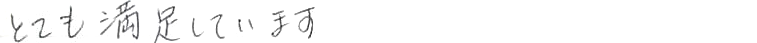  とても満足しています。